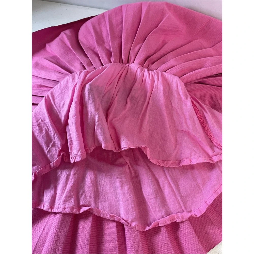 Lola & The Boys Girls Pink Foil Pleated Skirt EUC Size 14 Festive Preppy - Picture 4 of 7